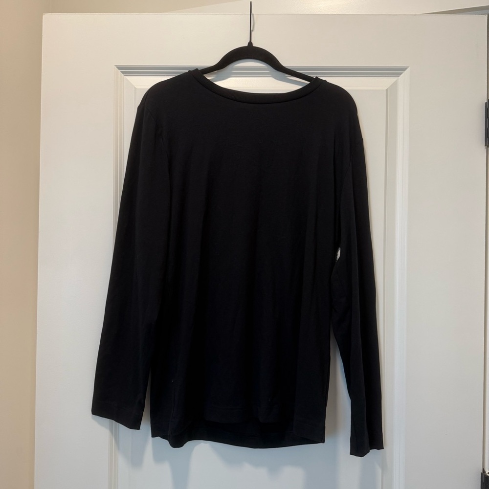 NWT Soma Pajama Black Long Sleeve Shirt. Size M (men’s but oversized women’s!)